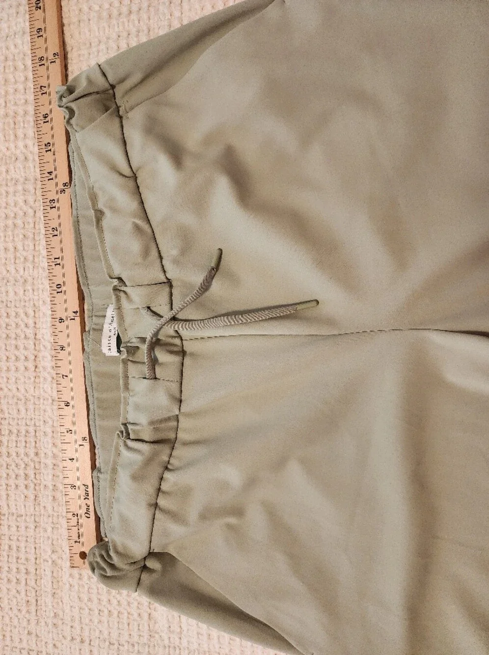 Maison D'Amelie Women's Sage Green Elastic Waist Drawstring Casual Joggers XL